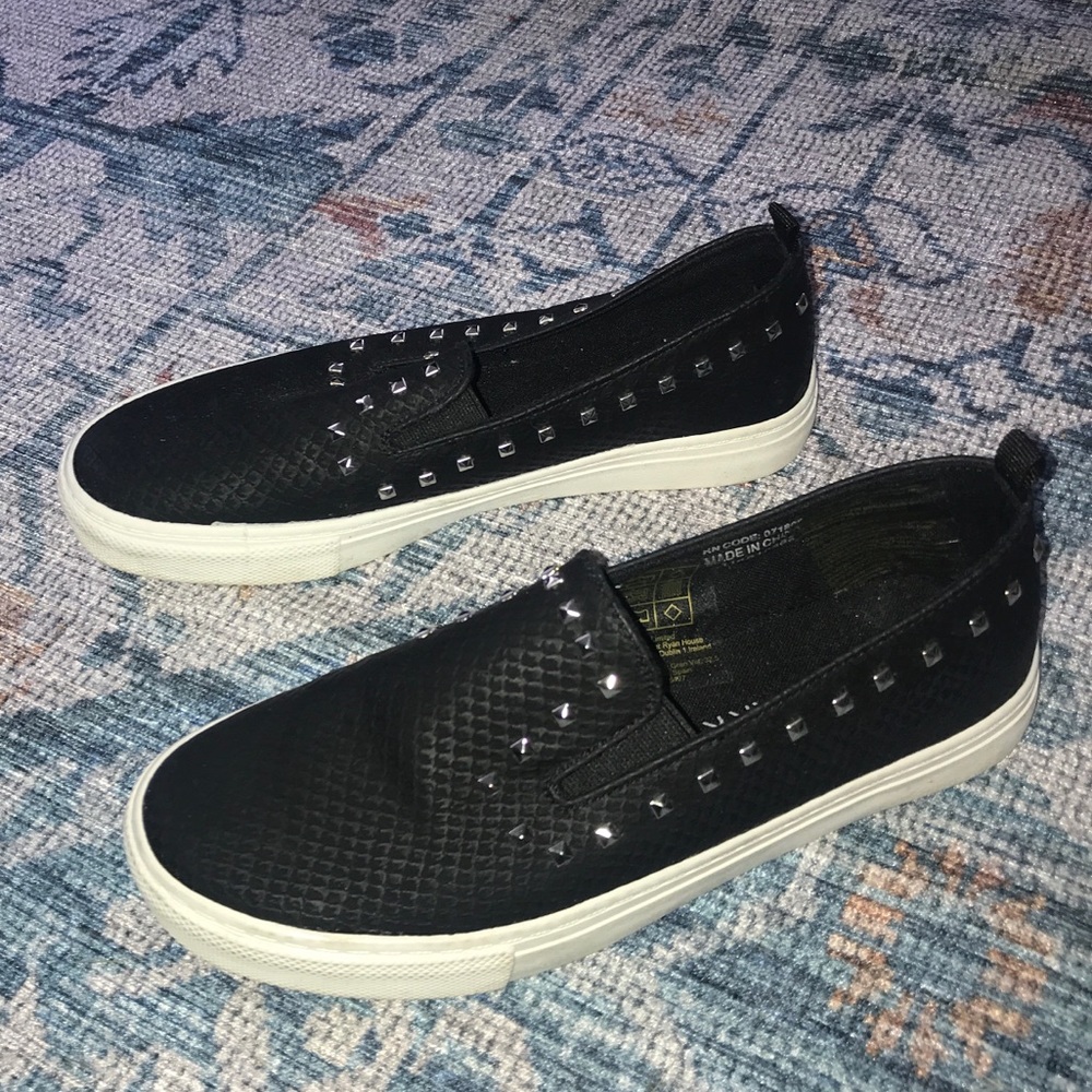Primark Black faux leather sneakers